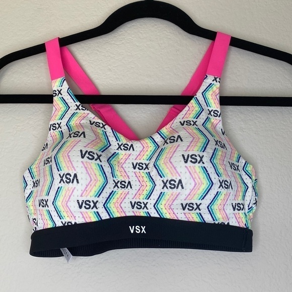 Victoria’s Secret rainbow VSX sport bra in 32B. Very good used condition - Picture 1 of 3